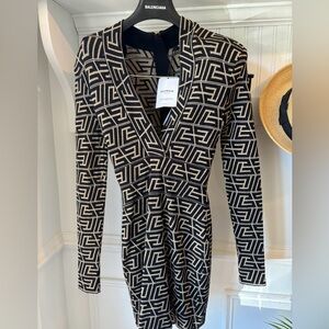 Black and Gold Balmain Dress. Never worn.